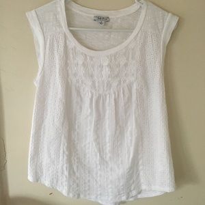 Lucky Brand Sleeveless Tank With Embroidery